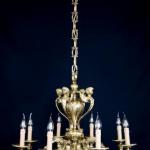 Starožitný francouzský bronzový lustr Mazarin Starožitný francouzský bronzový lustr Mazarin