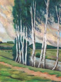 Břízy u vody - nesignováno Břízy u vody - nesignováno