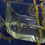 Ručně broušená souprava flakon a dóza Ručně broušená souprava flakon a dóza