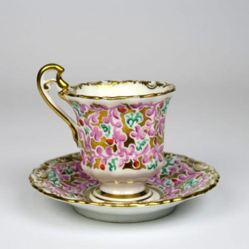 Šálek s podšálkem - Elbogen, Čechy, 1841 Šálek s podšálkem - Elbogen, Čechy, 1841