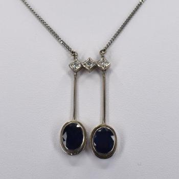 Zlatý kolier se safíry Zlatý kolier se safíry