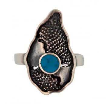 Stříbrný prsten s tyrkysem Stříbrný prsten s tyrkysem