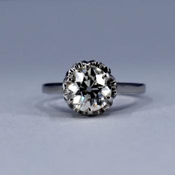 Bílozlatý prsten s briliantem 1.90 ct Bílozlatý prsten s briliantem 1.90 ct