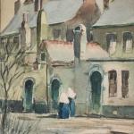 Jeptišky před klášterem akvarel 49 X 36 cm Jeptišky před klášterem akvarel 49 X 36 cm