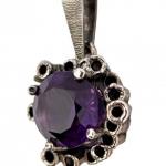 STŘÍBRNÝ PŘÍVĚS ”BUBLINKOVÝ” S AMETYSTEM ART DECO STŘÍBRNÝ PŘÍVĚS ”BUBLINKOVÝ” S AMETYSTEM ART DECO