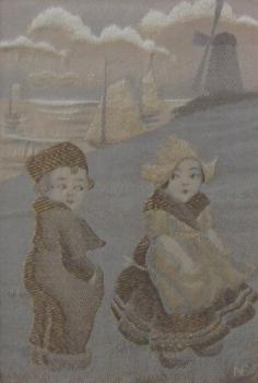 Gobelín - Holandský dětský motiv I. (Francie)  Gobelín - Holandský dětský motiv I. (Francie)