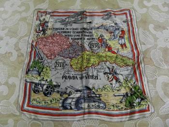 Vojenský šátek, Sokol - Československo, 1938 Vojenský šátek, Sokol - Československo, 1938