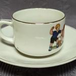 Šálek s podšálkem, dětský motiv II.  Šálek s podšálkem, dětský motiv II.