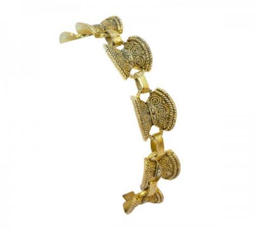 THEODOR FAHRNER, STŘÍBRNÝ NÁRAMEK S MARKAZITY THEODOR FAHRNER, STŘÍBRNÝ NÁRAMEK S MARKAZITY