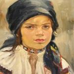 Lizner Bohumil : Portrét dívky v kroji Lizner Bohumil : Portrét dívky v kroji