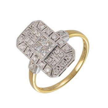 Diamantový prsten ze žlutého zlata 0,65 ct Diamantový prsten ze žlutého zlata 0,65 ct