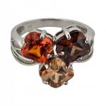 Stříbrný prsten barevný trojlístek Stříbrný prsten barevný trojlístek