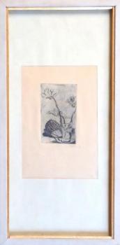 Jánuš Kubíček - Květiny ve sklenici na míse Jánuš Kubíček - Květiny ve sklenici na míse