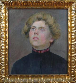 Antonín Majer - Portrét dívky Antonín Majer - Portrét dívky