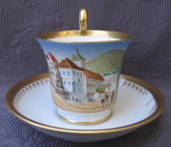 Šálek s podšálkem - Karlovy Vary, zn. Pirkenhammer Šálek s podšálkem - Karlovy Vary, zn. Pirkenhammer