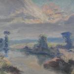 Albín Novotný - Potok při západu slunce Albín Novotný - Potok při západu slunce