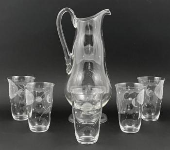 Souprava Džbánu a pěti skleniček s měsícem Souprava Džbánu a pěti skleniček s měsícem