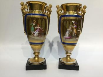 Párové porcelánové vázy Párové porcelánové vázy