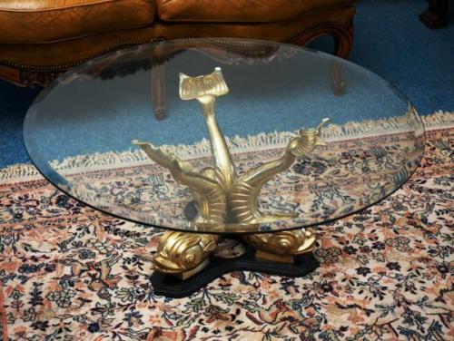 Vintage konferenční stolek Hollywood regency Vintage konferenční stolek Hollywood regency