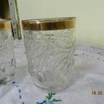 Zlacené skleničky s motivem třešní Zlacené skleničky s motivem třešní