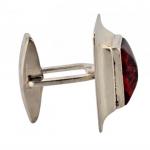 Stříbrné manžetové knoflíčky s jantarem Stříbrné manžetové knoflíčky s jantarem