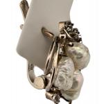 Autorské extravagantní stříbrné náušnice s perlami Autorské extravagantní stříbrné náušnice s perlami