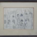 Adolf Kašpar - Nádvoří s kašnou Adolf Kašpar - Nádvoří s kašnou