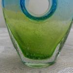 Autorská modro-zelená váza, hutní sklo Autorská modro-zelená váza, hutní sklo