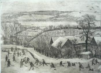 Jindřich Mahelka - Děti na kluzišti Jindřich Mahelka - Děti na kluzišti