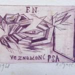 Naděžda Synecká - Čtyři ex libris A. L, Karel Ž. , Naděžda Synecká - Čtyři ex libris A. L, Karel Ž. ,