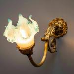 Nástěnná lampa / aplika zlacený bronz Nástěnná lampa / aplika zlacený bronz