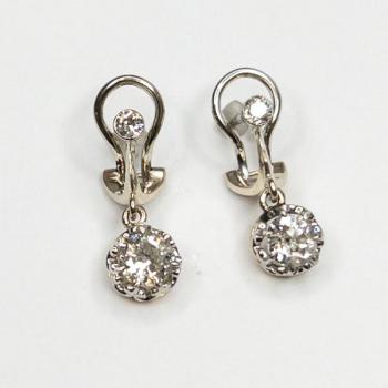 Briliantové náušnice , Art Deco Briliantové náušnice , Art Deco