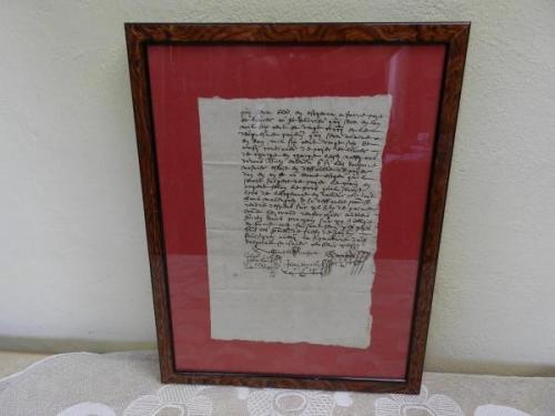 Ručně psaný dokument, 17. stol. Ručně psaný dokument, 17. stol.