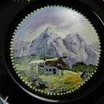 Malovaná tmavě fialová mísa Malovaná tmavě fialová mísa