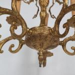 Starožitný mosazný lustr 10 žárovek. Zrestaurovaný Starožitný mosazný lustr 10 žárovek. Zrestaurovaný