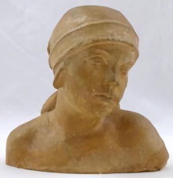 Břetislav Benda (1897-1983) - Dívka s šátkem Břetislav Benda (1897-1983) - Dívka s šátkem