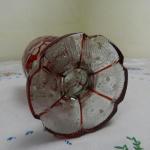 Masivní zdobená rubínová sklenice, biedermeier Masivní zdobená rubínová sklenice, biedermeier