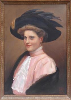 Mladá dáma v klobouku Mladá dáma v klobouku