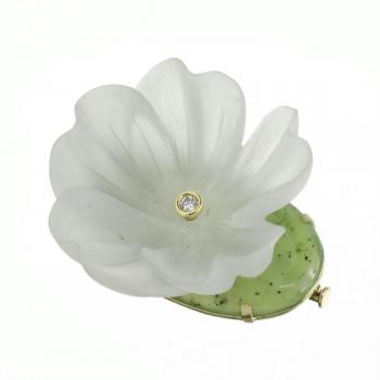 Zlatá brož ve tvaru leknínu Zlatá brož ve tvaru leknínu