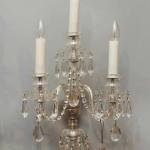 Párové tereziánské nástěnné lampy s křišťály Párové tereziánské nástěnné lampy s křišťály