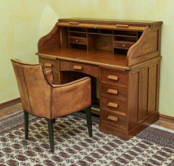 Starožitný psací stůl americký s roletou Starožitný psací stůl americký s roletou