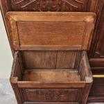 Starožitná neogotická věšáková stěna s lavicí Starožitná neogotická věšáková stěna s lavicí