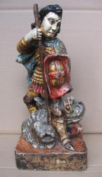 Sv. Jiří s drakem ( dřevořezba )  Sv. Jiří s drakem ( dřevořezba )