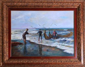 Sanchez. Rybáři. Olej na plátně. Sanchez. Rybáři. Olej na plátně.