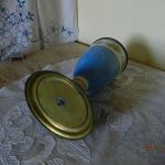 Malovaná petrolejová lampa v mosazné montáži Malovaná petrolejová lampa v mosazné montáži