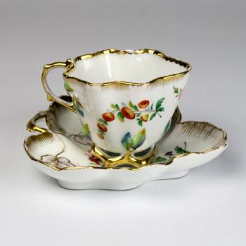 Koflík s miskou ve tvaru listu - Březová Koflík s miskou ve tvaru listu - Březová