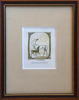 Karel Oberthor - Klisna s hříbětem Karel Oberthor - Klisna s hříbětem