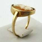 Zlatý prsten s přírodní kamejí Zlatý prsten s přírodní kamejí