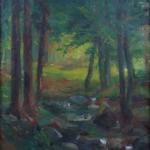 Karel Rampl - Lesní zákoutí s bystřinou Karel Rampl - Lesní zákoutí s bystřinou