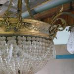 Lustr mosaz+broušené sklo Lustr mosaz+broušené sklo